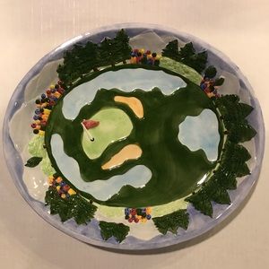 18th Hole Golf Serving Platter By Cooks Club 13”